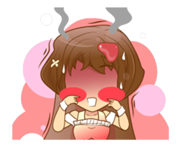 Litle Girl brow hair Isan/Eng sticker #12799991