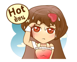 Litle Girl brow hair Isan/Eng sticker #12799995