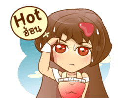 Litle Girl brow hair Isan/Eng sticker #12799995