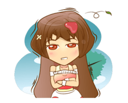 Litle Girl brow hair Isan/Eng sticker #12799996