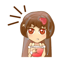 Litle Girl brow hair Isan/Eng sticker #12799997