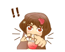 Litle Girl brow hair Isan/Eng sticker #12800000