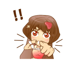 Litle Girl brow hair Isan/Eng sticker #12800000