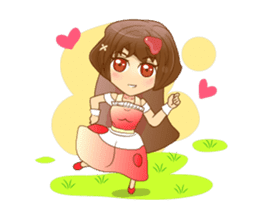 Litle Girl brow hair Isan/Eng sticker #12800001