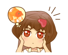 Litle Girl brow hair Isan/Eng sticker #12800002