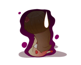 Litle Girl brow hair Isan/Eng sticker #12800003