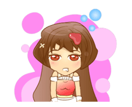 Litle Girl brow hair Isan/Eng sticker #12800004