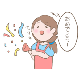 Housewife's conversation stamp sticker #12802892