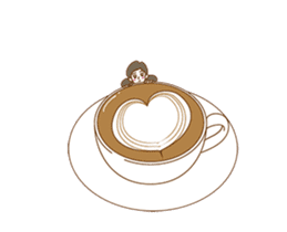 FUCHICO ON THE CUP -MOVING A LITTLE- sticker #12803364