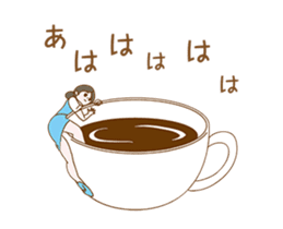 FUCHICO ON THE CUP -MOVING A LITTLE- sticker #12803367