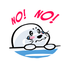 Baby Seal Bob english sticker #12804012