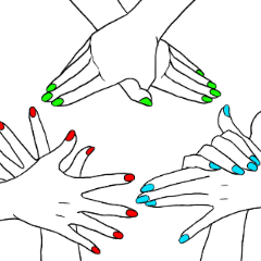 Simple hands sticker