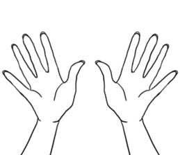 Simple hands sticker sticker #12804663