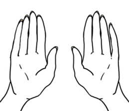 Simple hands sticker sticker #12804664