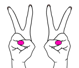 Simple hands sticker sticker #12804676