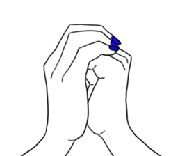 Simple hands sticker sticker #12804677