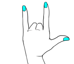 Simple hands sticker sticker #12804685