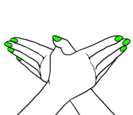 Simple hands sticker sticker #12804687