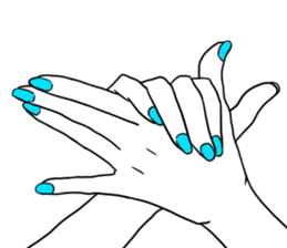 Simple hands sticker sticker #12804689