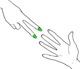 Simple hands sticker sticker #12804691