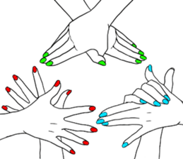 Simple hands sticker sticker #12804693