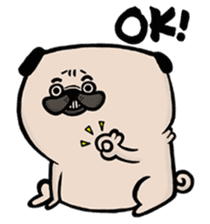 Lazy George Pug sticker #12804854