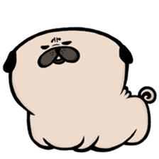 Lazy George Pug sticker #12804855