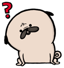 Lazy George Pug sticker #12804856