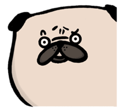 Lazy George Pug sticker #12804858
