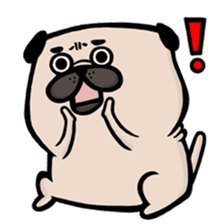 Lazy George Pug sticker #12804859