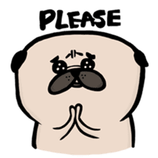 Lazy George Pug sticker #12804860