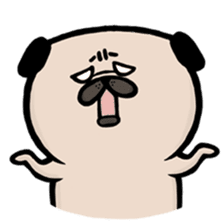 Lazy George Pug sticker #12804861