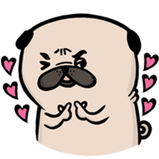 Lazy George Pug sticker #12804863