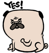 Lazy George Pug sticker #12804865