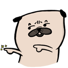 Lazy George Pug sticker #12804866