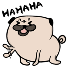 Lazy George Pug sticker #12804868