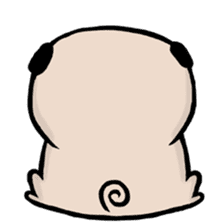 Lazy George Pug sticker #12804870