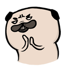 Lazy George Pug sticker #12804871