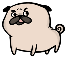 Lazy George Pug sticker #12804872