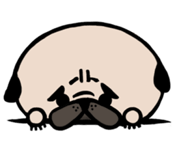 Lazy George Pug sticker #12804875