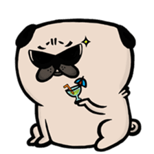 Lazy George Pug sticker #12804877