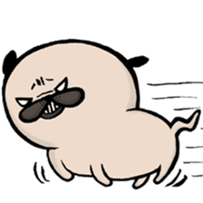 Lazy George Pug sticker #12804878