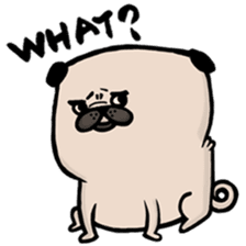 Lazy George Pug sticker #12804879