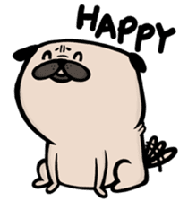 Lazy George Pug sticker #12804883