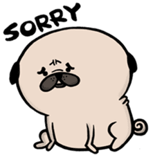 Lazy George Pug sticker #12804886