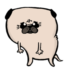 Lazy George Pug sticker #12804887