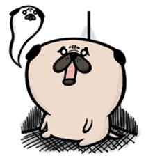 Lazy George Pug sticker #12804888