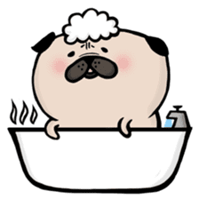 Lazy George Pug sticker #12804889