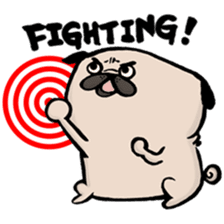 Lazy George Pug sticker #12804890