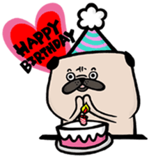 Lazy George Pug sticker #12804892